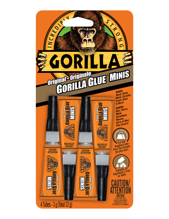 Gorilla Glue (218) 5100502 Glue Single Tubes 4Pk