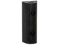 Buyers Products (577) D324 Extruded Rubber D-Shaped Bumper with 4 Holes - 3 x 2-7/8 x 24 Inch Long