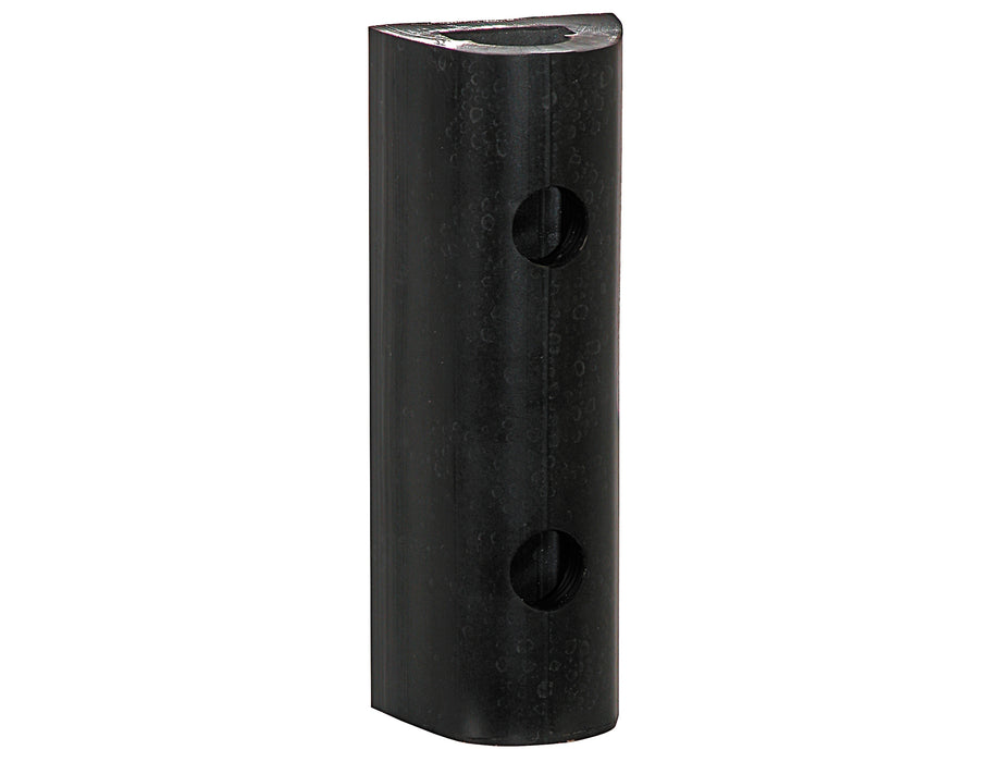 Buyers Products (577) D412 Extruded Rubber D-Shaped Bumper with 2 Holes - 4 x 3-3/4 x 12 Inch Long