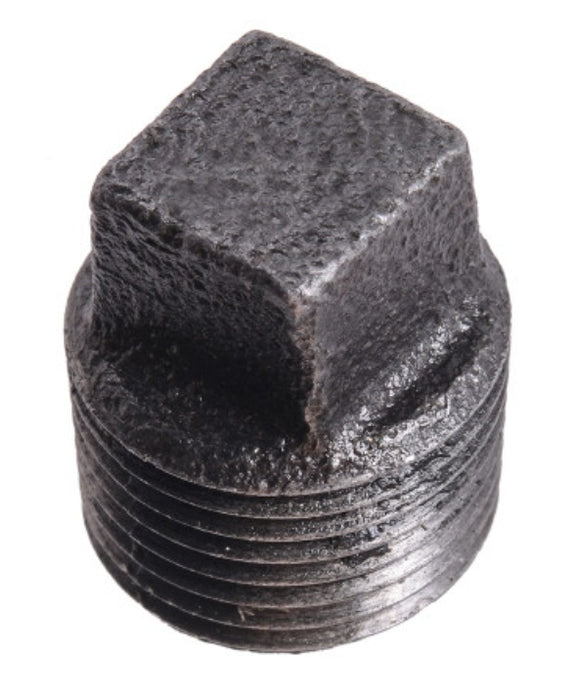H. Paulin (680) DBM109-FPK Dominion 1" Square Head Pipe Plug Cored Malleable Iron Forged Schedule 40 (150#) 2 pcs