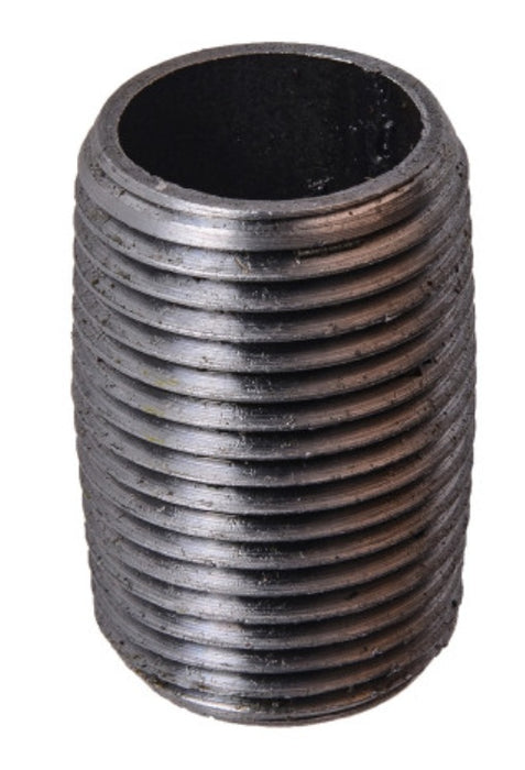 H. Paulin (680) DBM112-FPK Dominion 1" Pipe Close Nipple Black Iron Schedule 40 2 pcs