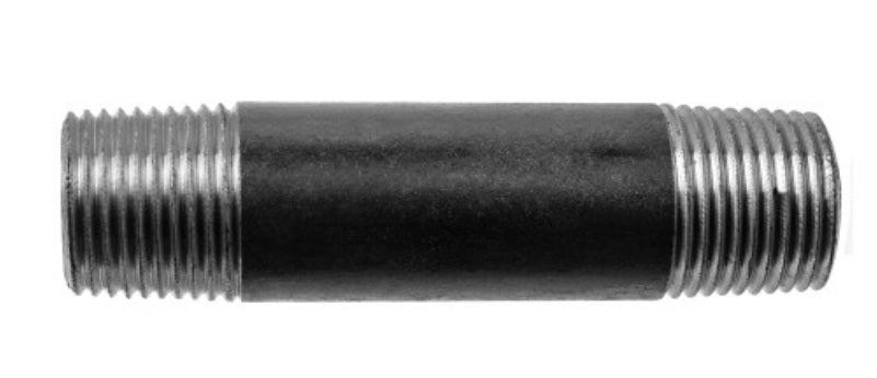 H. Paulin (680) DBM113-F6PK Dominion 1"x6" Pipe Long Nipple Black Iron Schedule 40 2 pcs