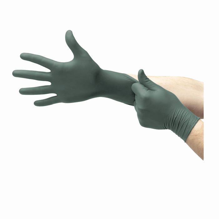 Ansell (454) DFK-608-XXL Dfk-608-Xxl, Flock-Lined Industrial-Grade, Powder Free Gloves, Dark Green, Nitrile, Non-Sterile, Ambidextrous, Fully Textured, Beaded Cuff, For Single Use Only, Non-Latex, For Non-Medical Use, Sz Xxl