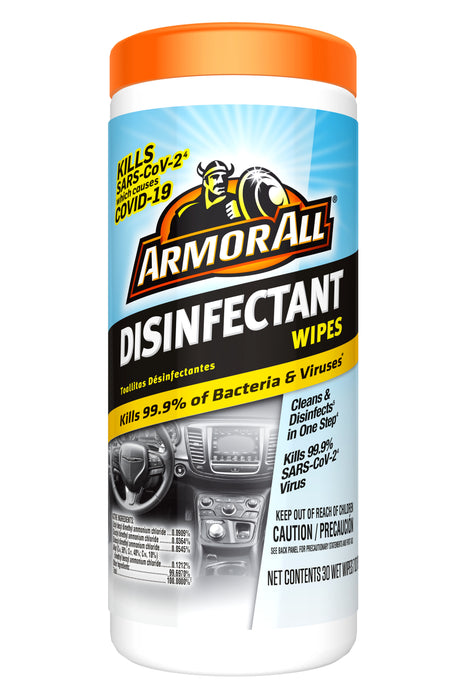Armor All/STP (801) E303515300 Armor All DISINFECTANT WIPES 30ct - Everyday Proof your Car™ with Armor All® Disinfectants.