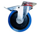 Colson E622RB-SWB 6" SWIVEL WITH TOTAL BRAKE ELASTIC BLUE RUBBER WITH ROLLER BEARING