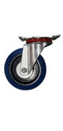 Colson E622RB 6" SWIVEL ELASTIC BLUE RUBBER WITH ROLLER BEARING