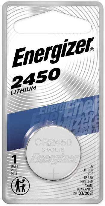 Energizer (831) ECR2450BP Energizer 2450 Lithium Coin Battery, 1-Pack