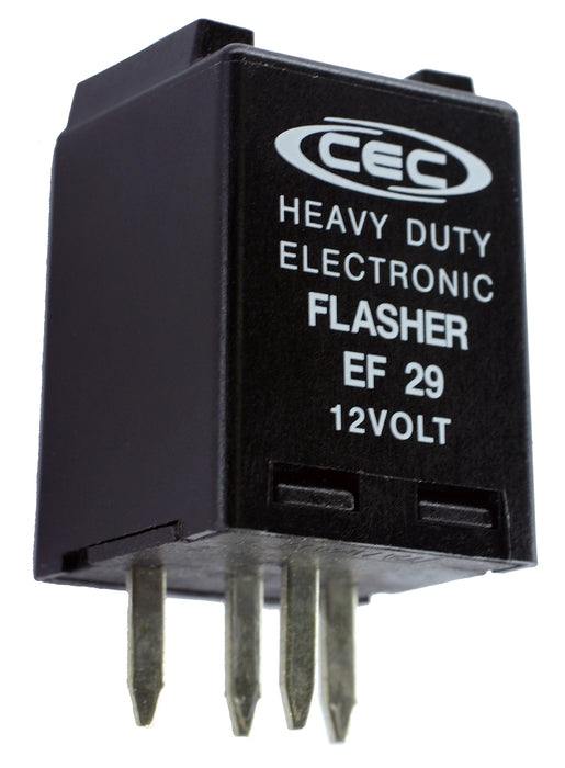 CEC Industries (568) EF29 12V 12A 4PIN ELECTRONIC FLASHER, 1 Pack Boxed