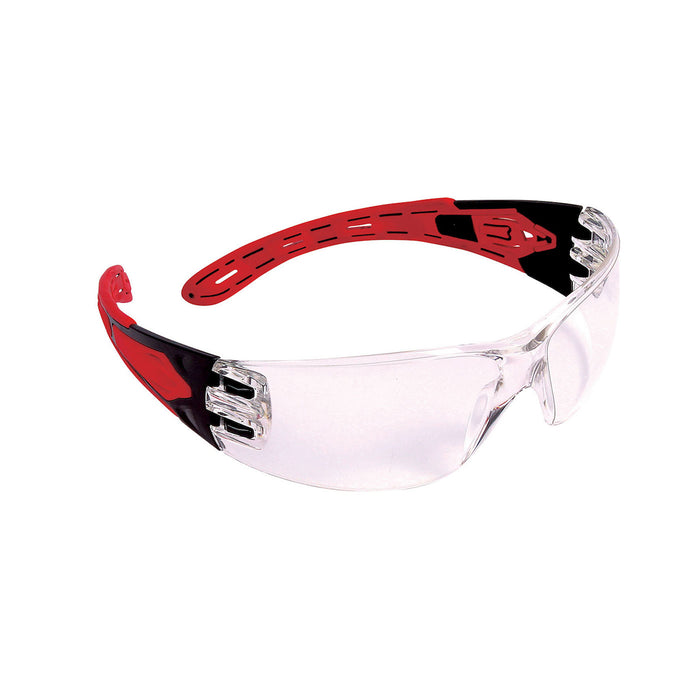 PIP Canada (449) EP675-C Volcano™ Rimless Safety Glasses with Red Temples, Clear Lens and 4A Coating