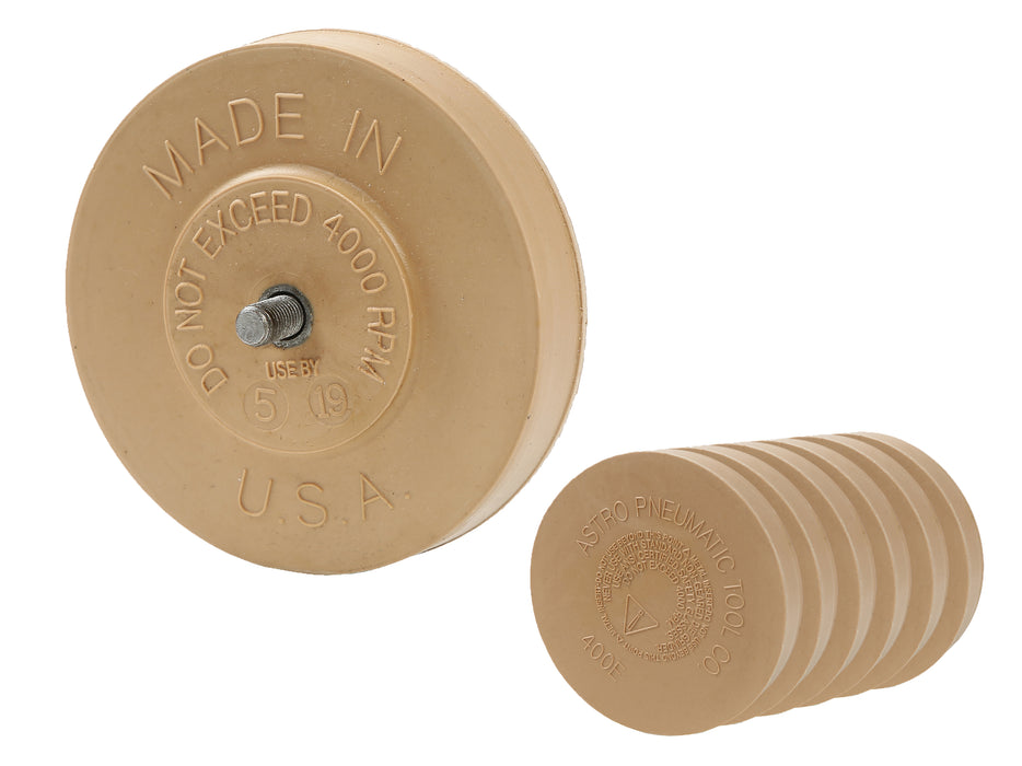 Plombco ER-6 Pack of 6 Magic Eraser Pads to remove the adhesive residues on the wheels