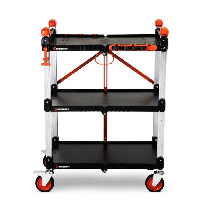 Apex Tool (442) F3SCBL SITERUNNER 3 SHELF FOLDING JOBSITE CART