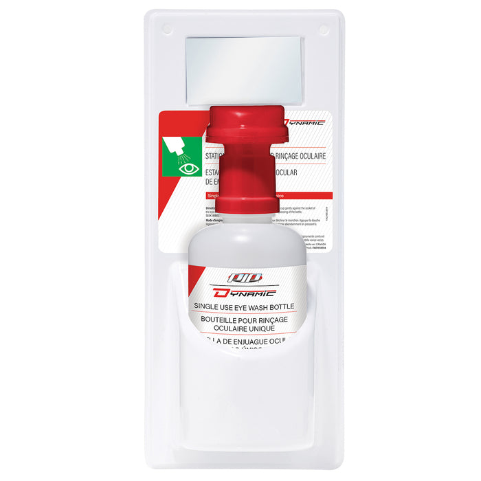 PIP Canada (449) FAEWS6514F Dynamic™ One-Size Fits All Eyewash Station With (1) Single Use 32 Oz. Bottle