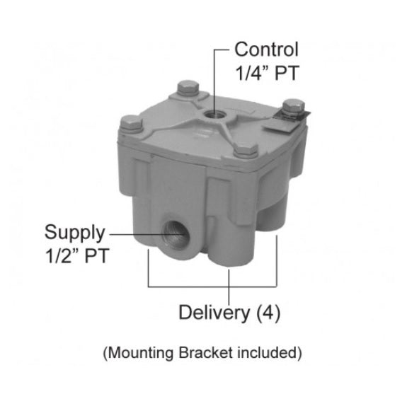 FleetSpec FS065104N R-12 style RELAY Valve, New