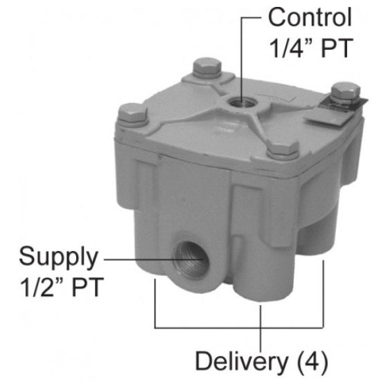 FleetSpec FS102626N R-12 style RELAY Valve, New