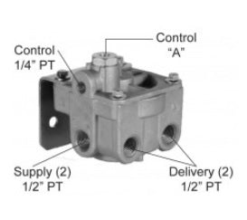 FleetSpec FSKN28071N 2 Delivery RELAY Valve, Haldex style, New