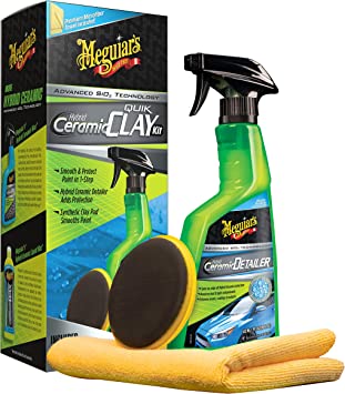 Meguiar's G200200C MEGUIAR'S HYBRID CERAMIC QUIK CLAY KIT G200200C, 16 FL OZ (473 ML)