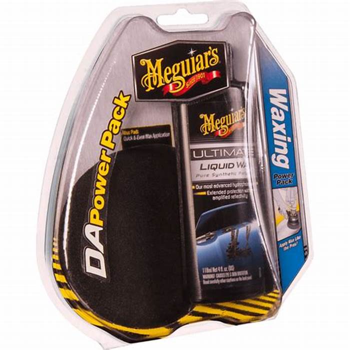 Meguiar's G3509C MEGUIAR’S® DA WAXING POWER PADS, BLACK, 4 IN, 2 PER PACK