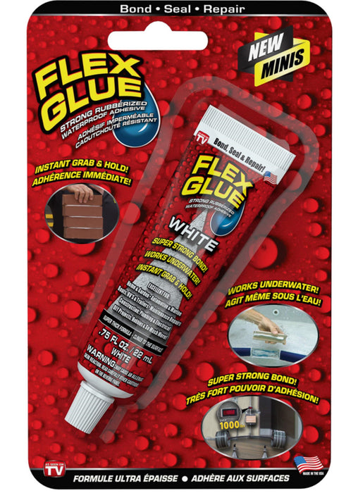 Flex Seal GFSWHTCMINI White, 0.75 oz FLEX SEAL Strong Rubberized Waterproof Adhesive