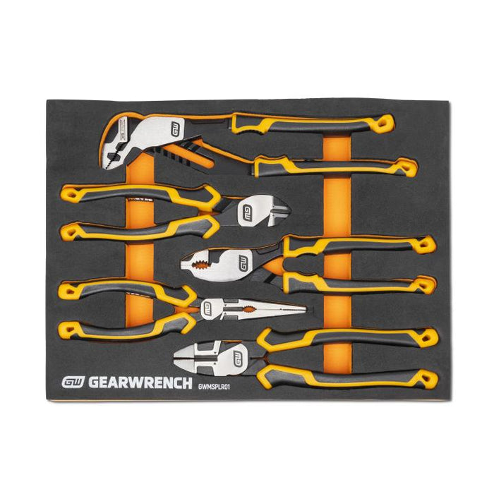 Apex Tool (442) GWMSPLR01 5 Piece PITBULL Cushion Grip Pliers Set in Foam Storage Tray