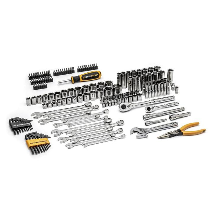 Apex Tool (442) GWPRO168 168 Piece 1/4" & 3/8" Drive 72-Tooth 6 Point Professional Tool Set