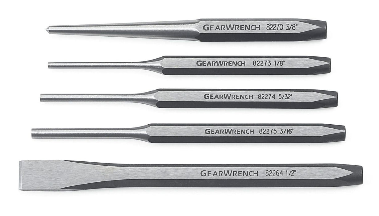 Apex Tool (442) 82304 Gearwrench SET PNCH & CHSL 5PC