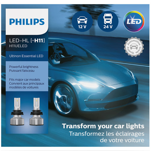 PHILIPS LUMILED H11UELED Philips H11 Ultinon Essential LED Headlights, Pack of 2