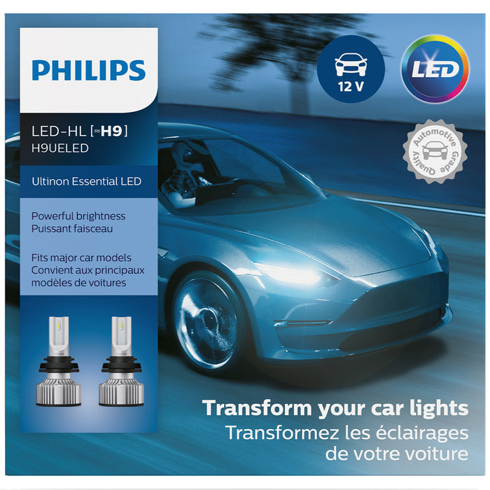 Philips Lumileds H9UELED Philips H9 Ultinon Essential LED Headlights, Pack of 2