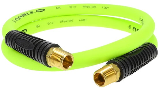 Flexzilla (717) HFZ1204YW4S Flexzilla® Whip Hose with Swivel 1/2" x 4 FT, 1/2 IN MNPT - ENGLISH ONLY NOT FOR CONSUMER SALE