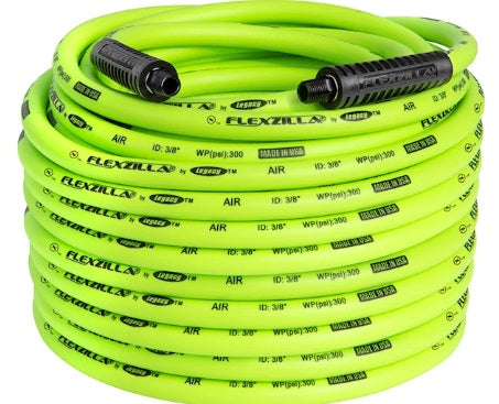 Flexzilla HFZ38100YW2-CA Flexzilla® Air Hose 3.8" x 100 FT, 1/4" MNPT Fittings, Green