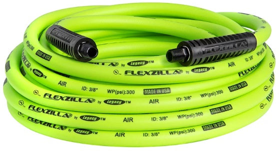 Flexzilla (717) HFZ3835YW2 Flexzilla® Air Hose, 3/8" x 35 FT, 1/4" MNPT Fittings, Green - ENGLISH ONLY NOT FOR CONSUMER SALE