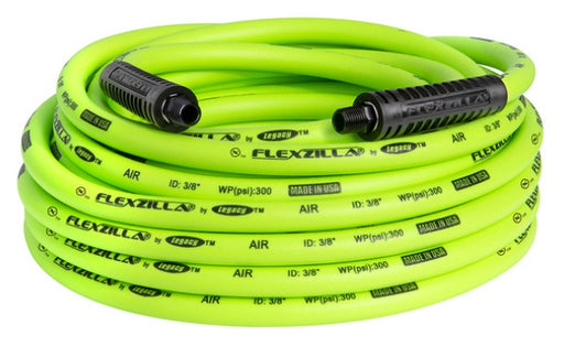 Flexzilla HFZ3850YW3 Flexzilla® Air Hose, 3/8" x 50 FT, 3/8" MNPT Fittings, Green - ENGLISH ONLY NOT FOR CONSUMER SALE