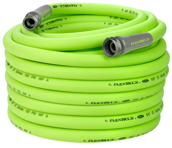 Flexzilla (717) HFZG5100YW-CA Flexzilla® Garden Hose, 5/8" x 100 FT, 3/4" - 11 1/2 GHT Fittings, ZillaGreen