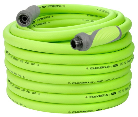 Flexzilla (717) HFZG5100YWS-CA Flexzilla® SwivelGrip Garden Hose, 5/8" x 100 FT, 3/4" - 11 1/2 GHT Fittings, ZillaGreen