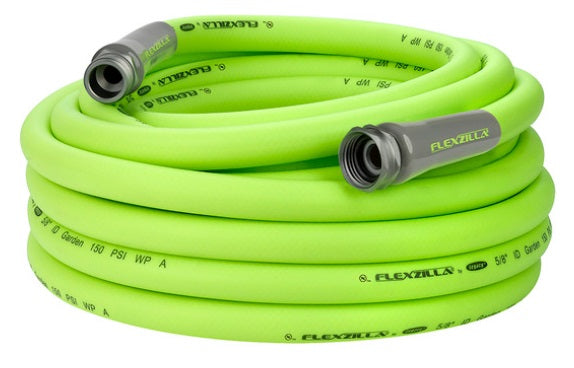 Flexzilla (717) HFZG550YW-CA Flexzilla® Garden Hose, 5/8" x 50 FT, 3/4" - 11 1/2 GHT Fittings, ZillaGreen