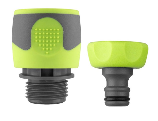 Flexzilla (717) HFZGAK11 Flexzilla® Garden Hose Quick-Connect Fittings, 2-Piece Coupler & Plug Kit, ZillaGreen - ENGLISH ONLY NOT FOR CONSUMER SALE
