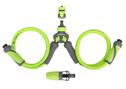 Flexzilla (717) HFZGSK01 Flexzilla® Marine Twin Outboard Flush Kit, 6-Piece 5/8" x 3/4" - 11 1/2 GHT Fittings, ZillaGreen - ENGLISH ONLY NOT FOR CONSUMER SALE