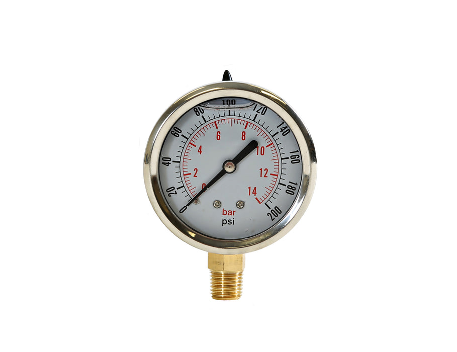 Buyers Products HPGS200 Silicone Filled Pressure Gauge - Stem Mount 0-200 PSI