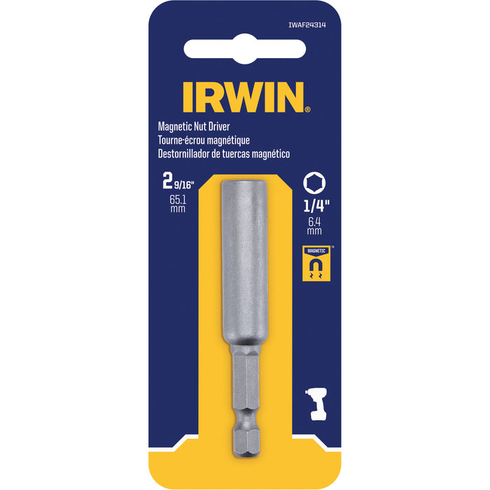 Irwin (928) IWAF24314 2-9/16IN X 1/4IN MAG NUT DR - 1 PACK