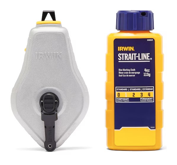 Irwin IWHT48441BC STRAIT-LINE® Classic Aluminum Chalk Reel w/ Blue Chalk