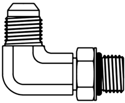 Continental Hydraulic (510) JCM08-OBM08-90-L ADAPTER STEEL