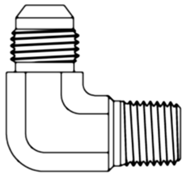 Continental Hydraulic (510) JCM20-NPM20-90 ADAPTER STEEL