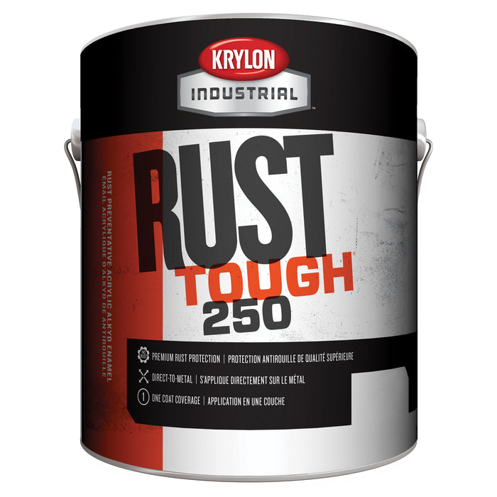 Sherwin Williams K00110825-16 Krylon Industrial Rust Tough 250 Acrylic Aklyd Enamel, Flat, Grey Primer, 1 Gallon