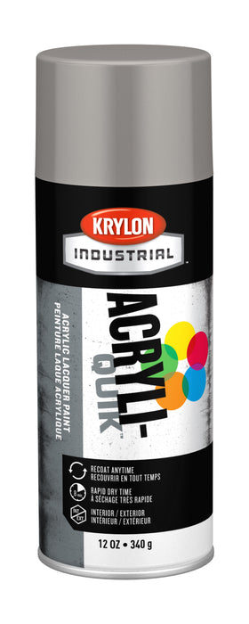 Sherwin Williams (435) K01605 Krylon Industrial Acryli-Quik Acrylic Lacquer, Gloss, Stone Gray, 12 oz.