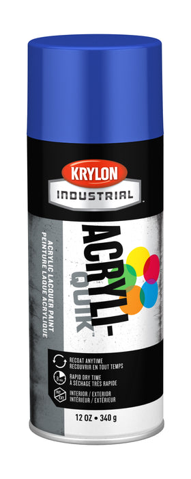 Sherwin Williams (435) K01910 Krylon Industrial Acryli-Quik Acrylic Lacquer, Gloss, Safety Blue, 12 oz.
