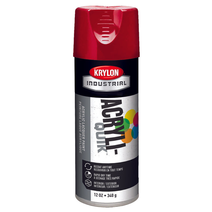 Sherwin Williams (435) K02108 Krylon Industrial Acryli-Quik Acrylic Lacquer, Gloss, Banner Red, 12 oz.