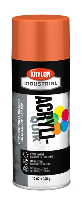 Sherwin Williams (435) K02411 Krylon Industrial Acryli-Quik Acrylic Lacquer, Gloss, Pumpkin Orange, 12 oz.