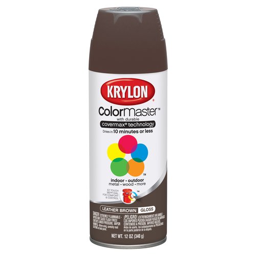Sherwin Williams K02501 Krylon Industrial Acryli-Quik Acrylic Lacquer, Gloss, Leather Brown, 12 oz.