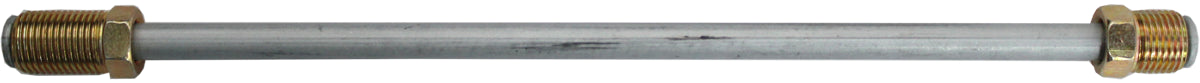 FMSI (450) K420 1/4" O.D. Invert Flare Silver Zinc Hydraulic Line With 7/16" - 24 Tube Nuts (20")