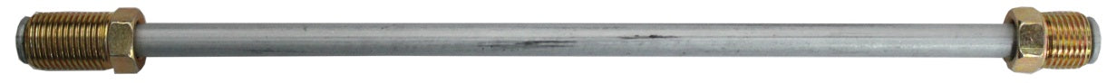 FMSI K620 3/8" O.D. Invert Flare Silver Zinc Hydraulic Line With 5/8" - 18 Tube Nuts (20")