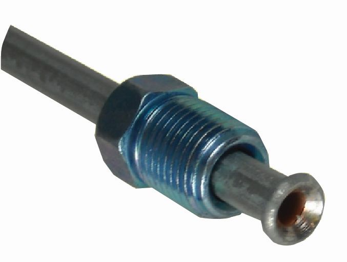 FMSI (450) KM12 3/16" O.D. Invert Flare Silver Zinc Hydraulic Line With 10mm x 1.0 Tube Nuts (12")